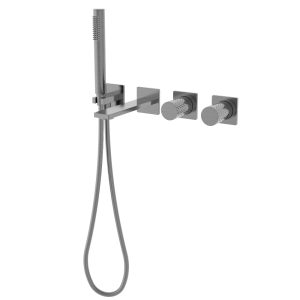 Смеситель встраиваемый Vincea Alto для ванны Вороненая сталь