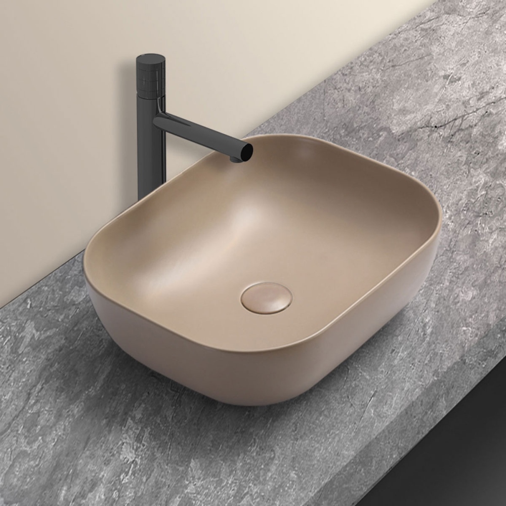 Раковина накладная Vincea VBS-101 50х40 Капучино матовый — изображение 2